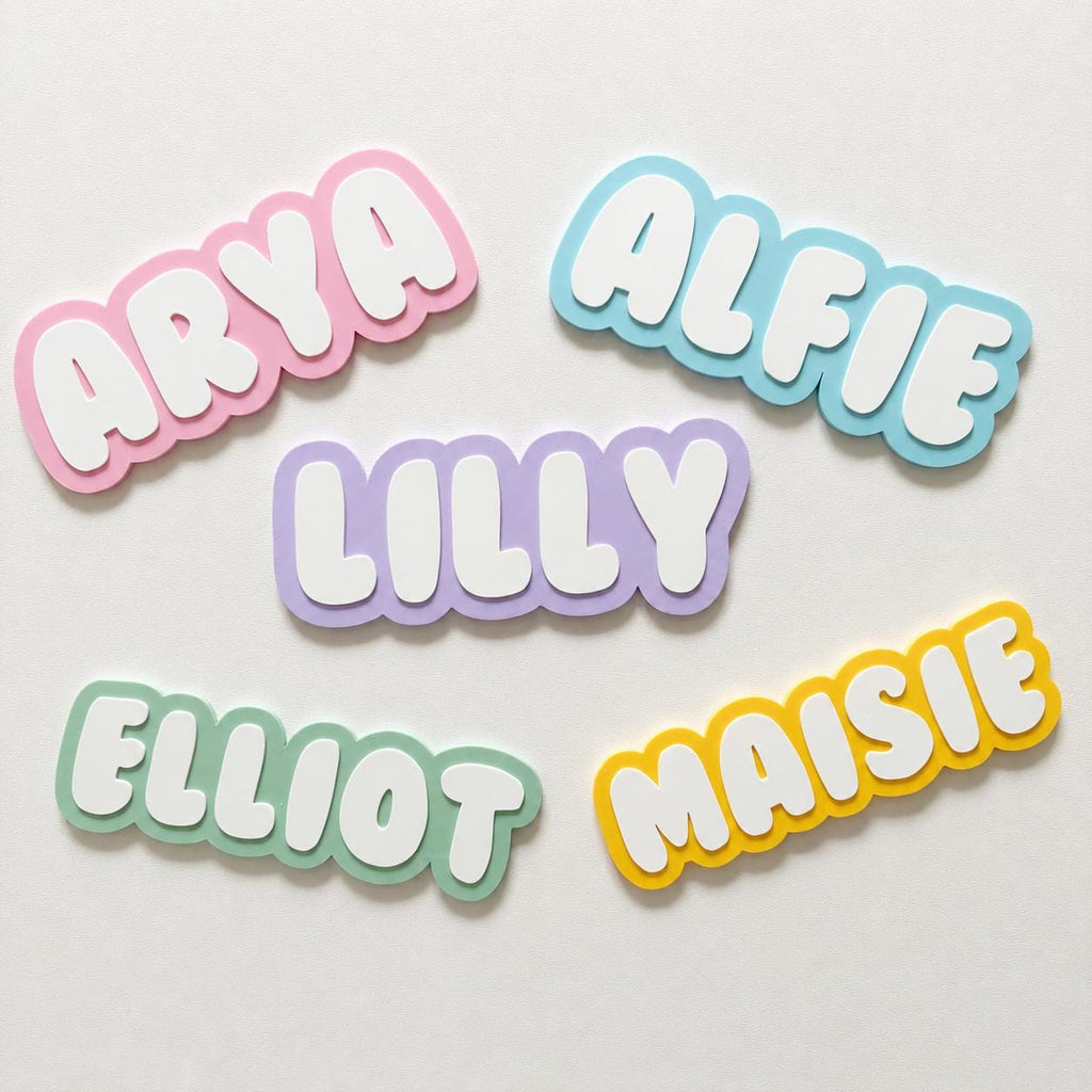 Personalised Kids Name Door Sign – Custom Girls Boys Bedroom Decoration Plate