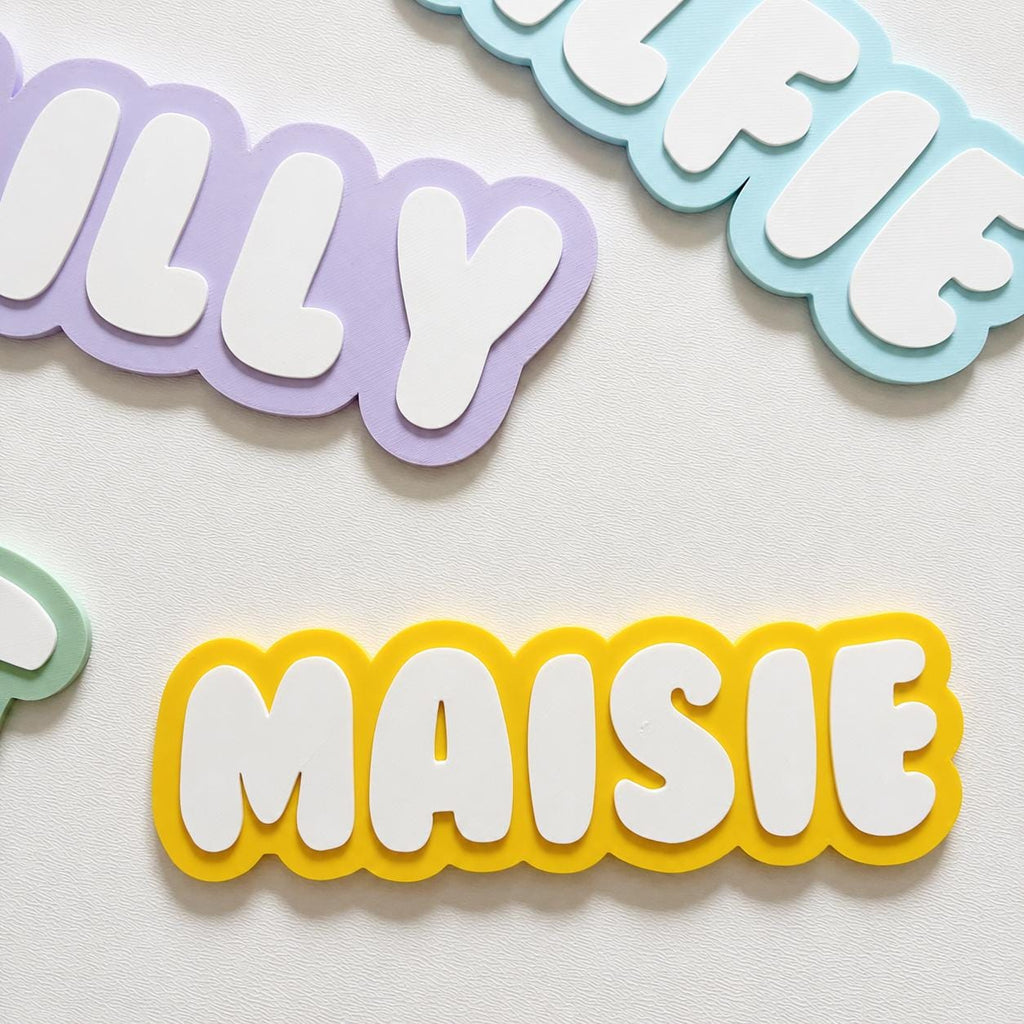 Personalised Kids Name Door Sign – Custom Girls Boys Bedroom Decoration Plate