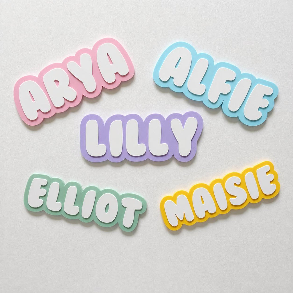 Personalised Kids Name Door Sign – Custom Girls Boys Bedroom Decoration Plate