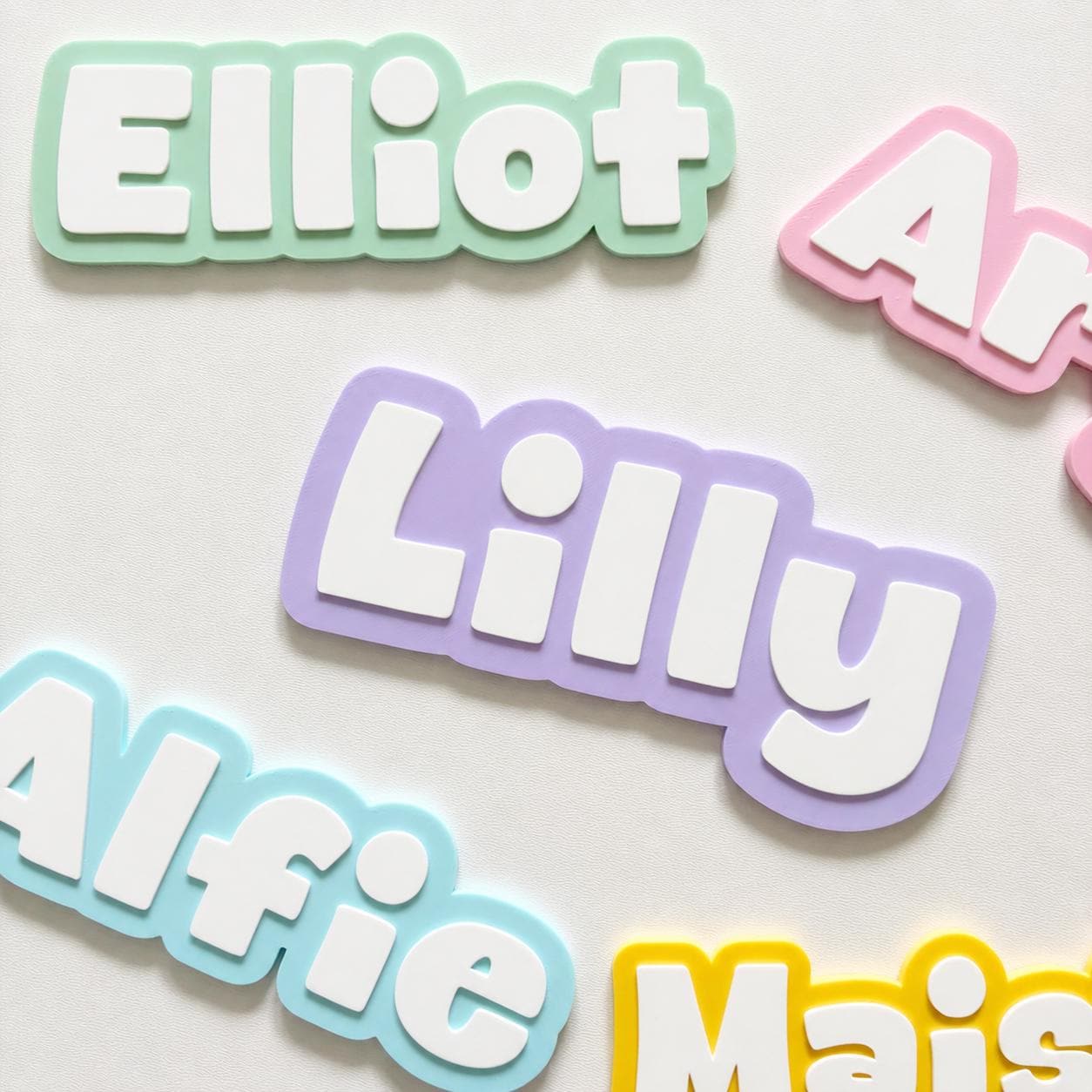 Personalised Kids Name Door Sign – Custom Girls Boys Bedroom Decoration Plate