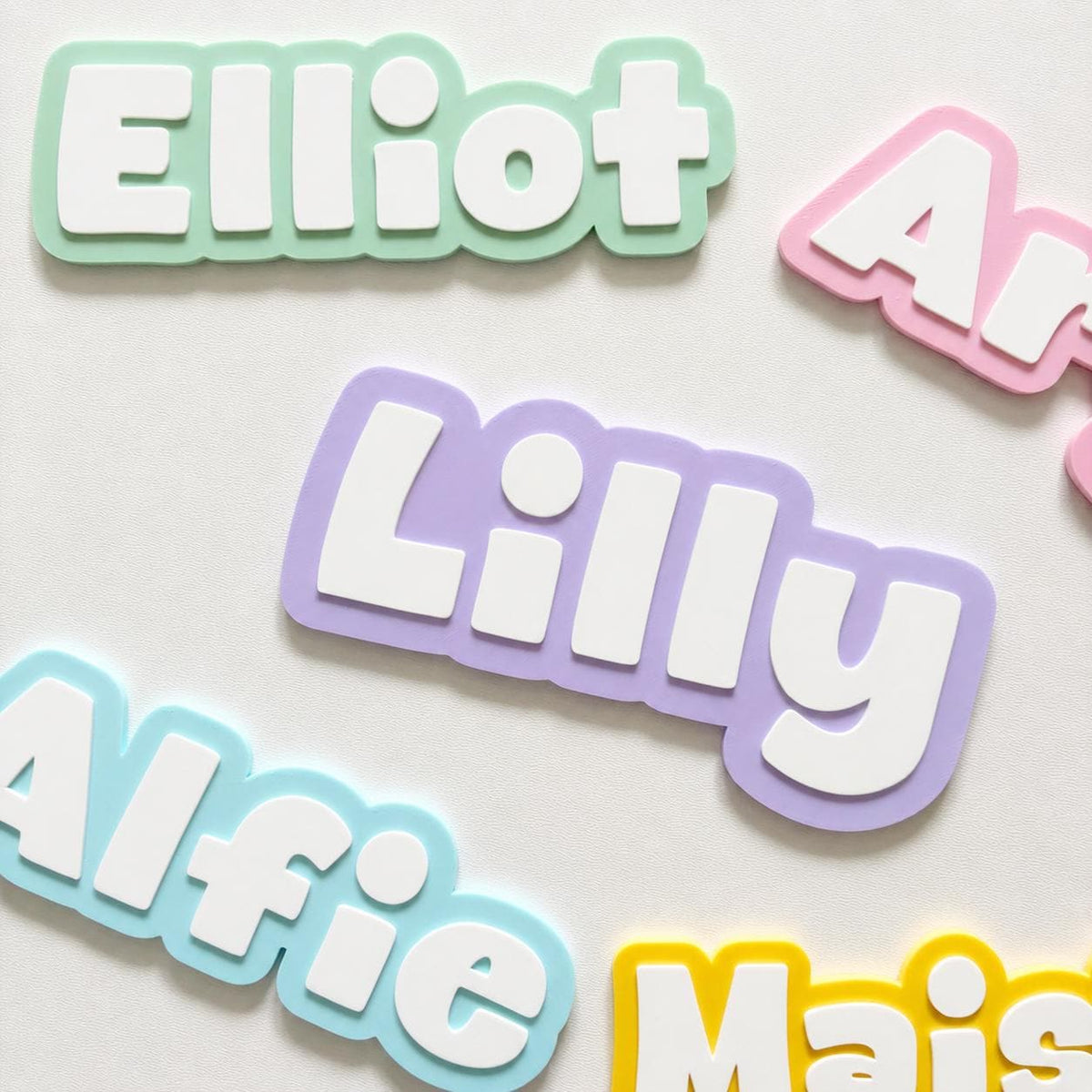 Personalised Kids Name Door Sign – Custom Girls Boys Bedroom Decoration Plate
