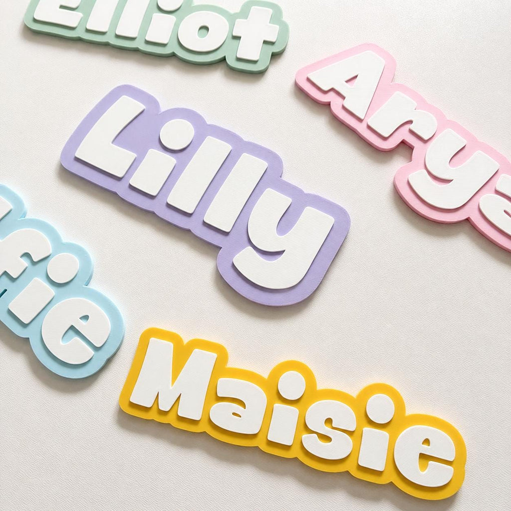 Personalised Kids Name Door Sign – Custom Girls Boys Bedroom Decoration Plate