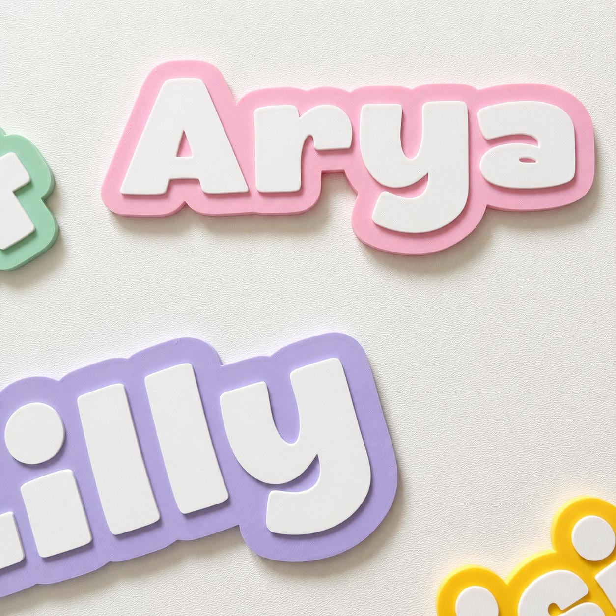 Personalised Kids Name Door Sign – Custom Girls Boys Bedroom Decoration Plate