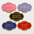 Personalised Kids Name Door Sign Custom Girls Boys Gold Bedroom Decoration Plate