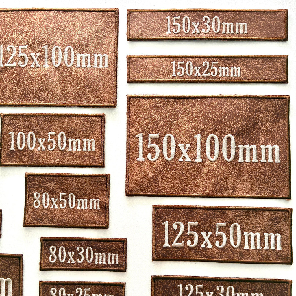Personalised Embroidered Faux Suede Patches Sew/Iron/VELCRO® Biker Jacket Badges