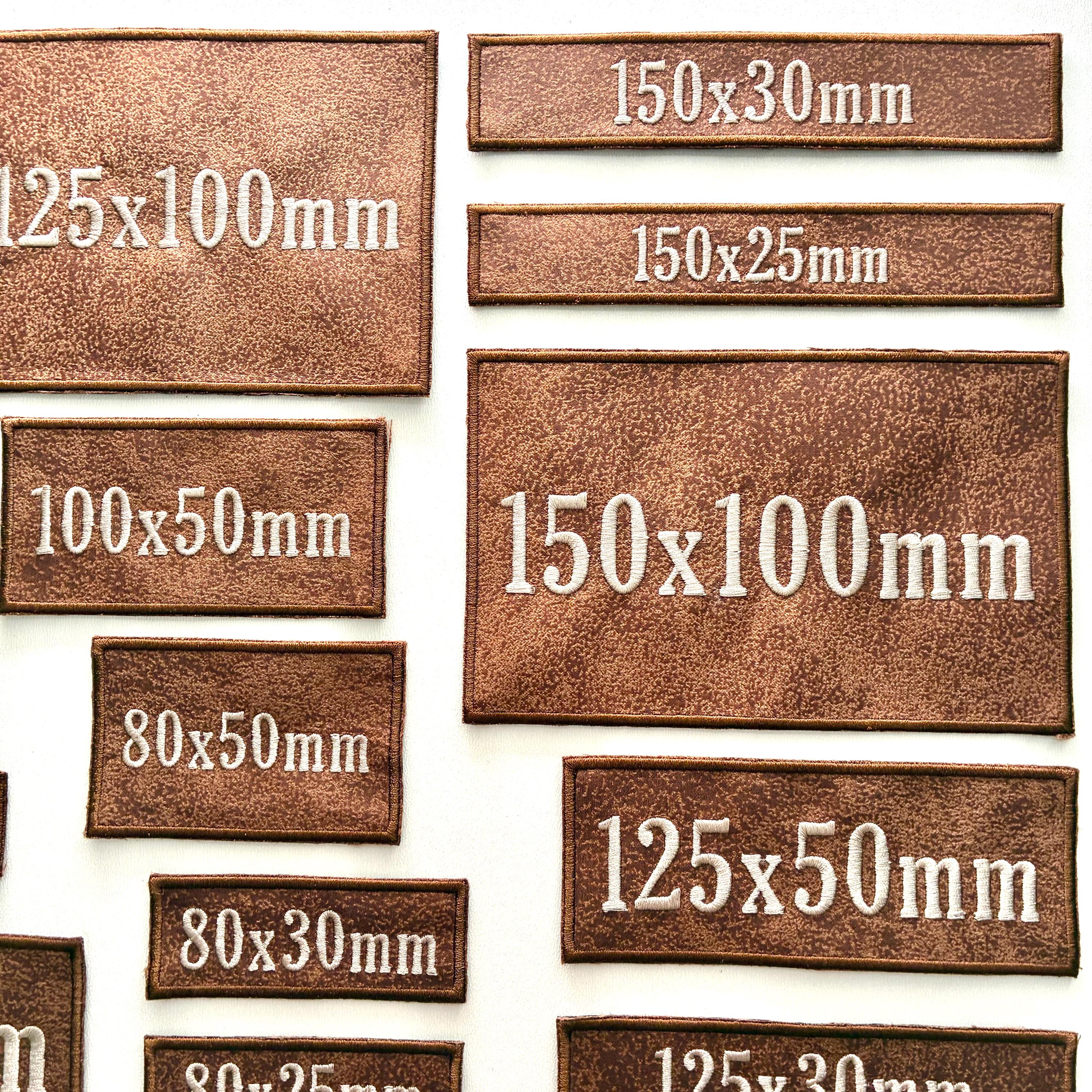 Personalised Embroidered Faux Suede Patches Sew/Iron/VELCRO® Biker Jacket Badges