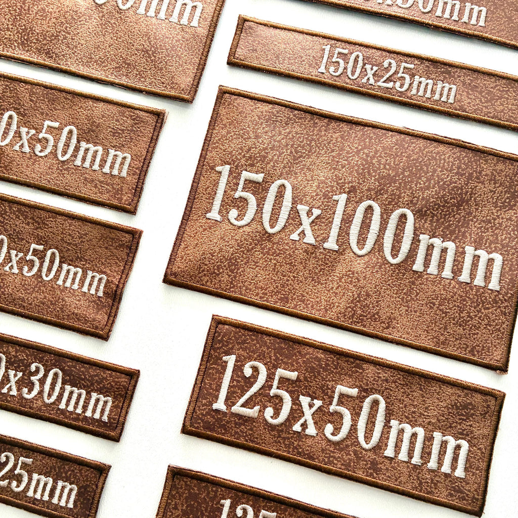 Personalised Embroidered Faux Suede Patches Sew/Iron/VELCRO® Biker Jacket Badges