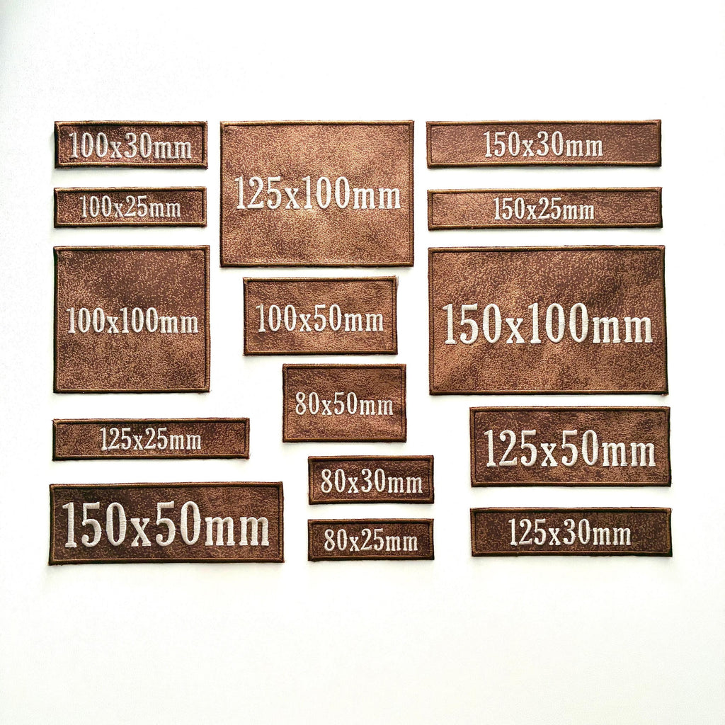 Personalised Embroidered Faux Suede Patches Sew/Iron/VELCRO® Biker Jacket Badges