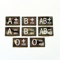 Embroidered Blood Group Camo Patches 50x30mm Sew/Iron/VELCRO® Military Medical Badges