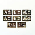 Embroidered Blood Group Camo Patches 50x30mm Sew/Iron/VELCRO® Military Medical Badges
