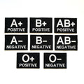 Embroidered Blood Group Black Patches 90x60mm Sew/Iron/VELCRO® Military Medical Badges