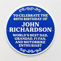 Personalised Blue Plaque - Fully Customised Heritage Style Wall Plate Sign Gift