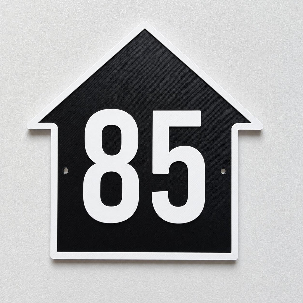 Personalised House Number Sign – Custom Home Front Door Gate Plate Plaque