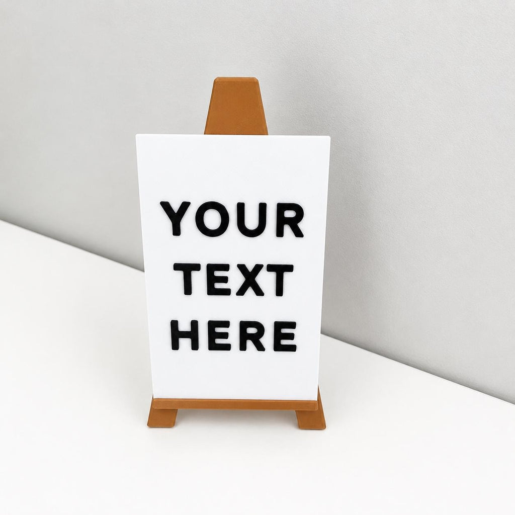 Personalised Mini Easel Sign - Custom Warning Office Work Desk Gift Lone Diner
