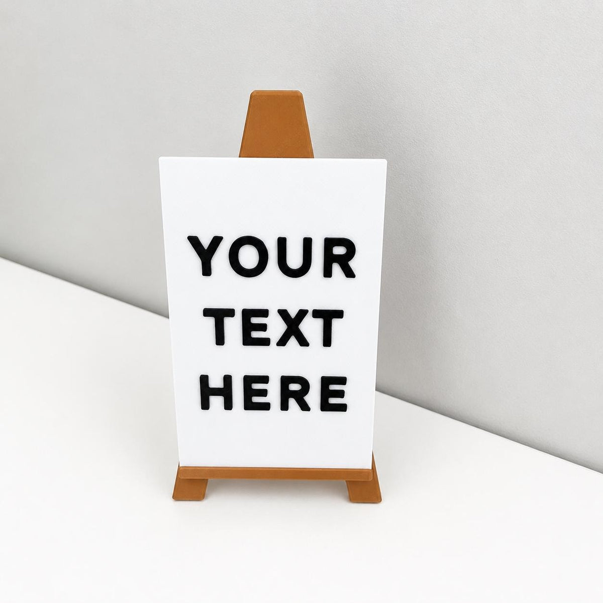 Personalised Mini Easel Sign - Custom Warning Office Work Desk Gift Lone Diner