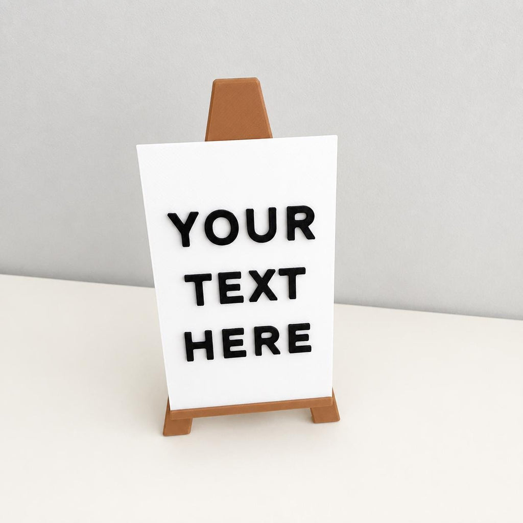 Personalised Mini Easel Sign - Custom Warning Office Work Desk Gift Lone Diner