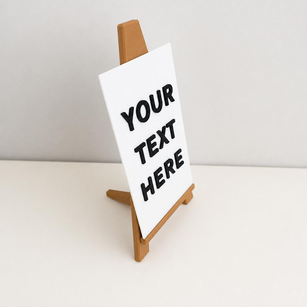 Personalised Mini Easel Sign - Custom Warning Office Work Desk Gift Lone Diner