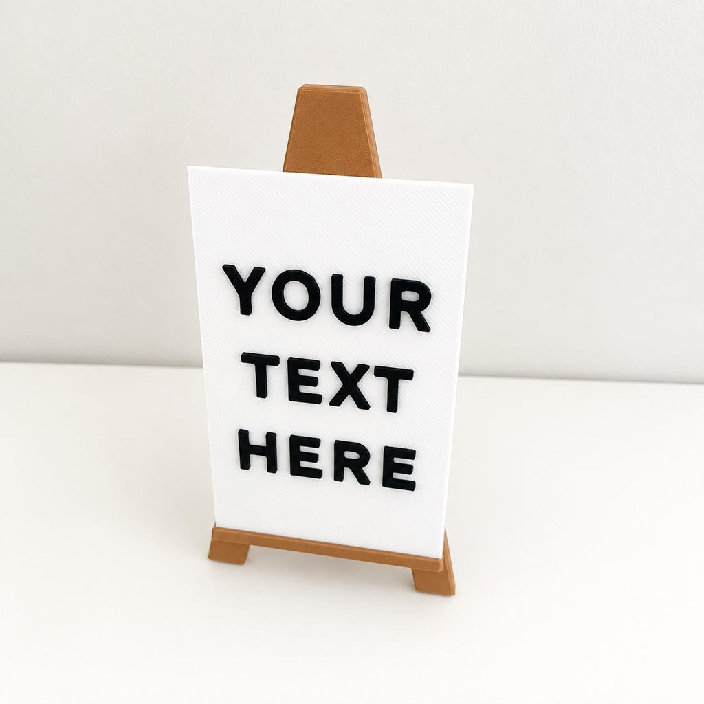 Personalised Mini Easel Sign - Custom Warning Office Work Desk Gift Lone Diner