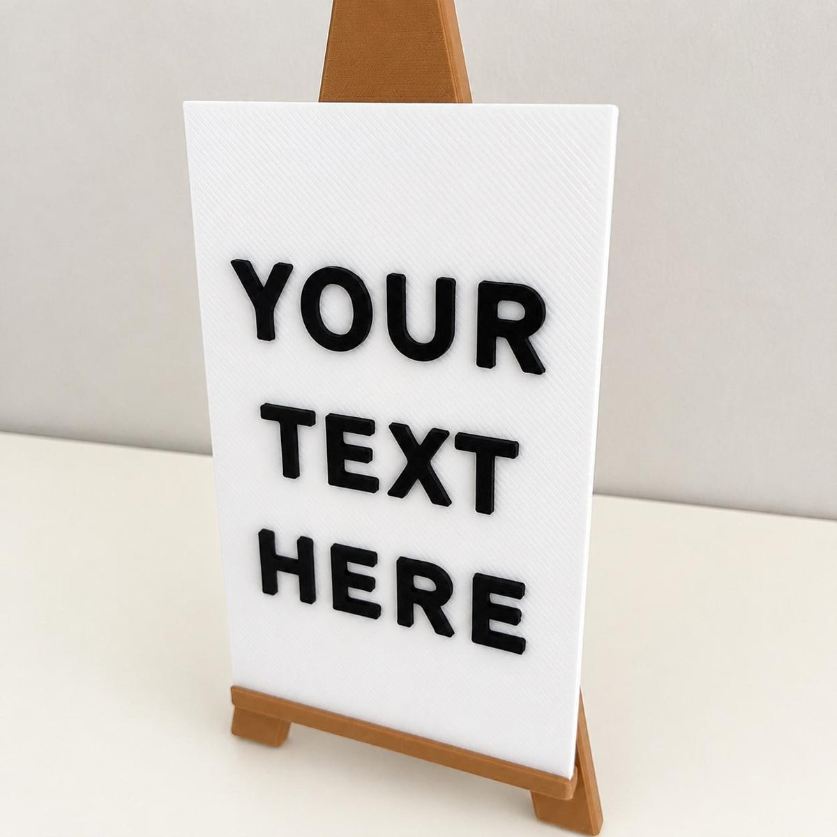 Personalised Mini Easel Sign - Custom Warning Office Work Desk Gift Lone Diner
