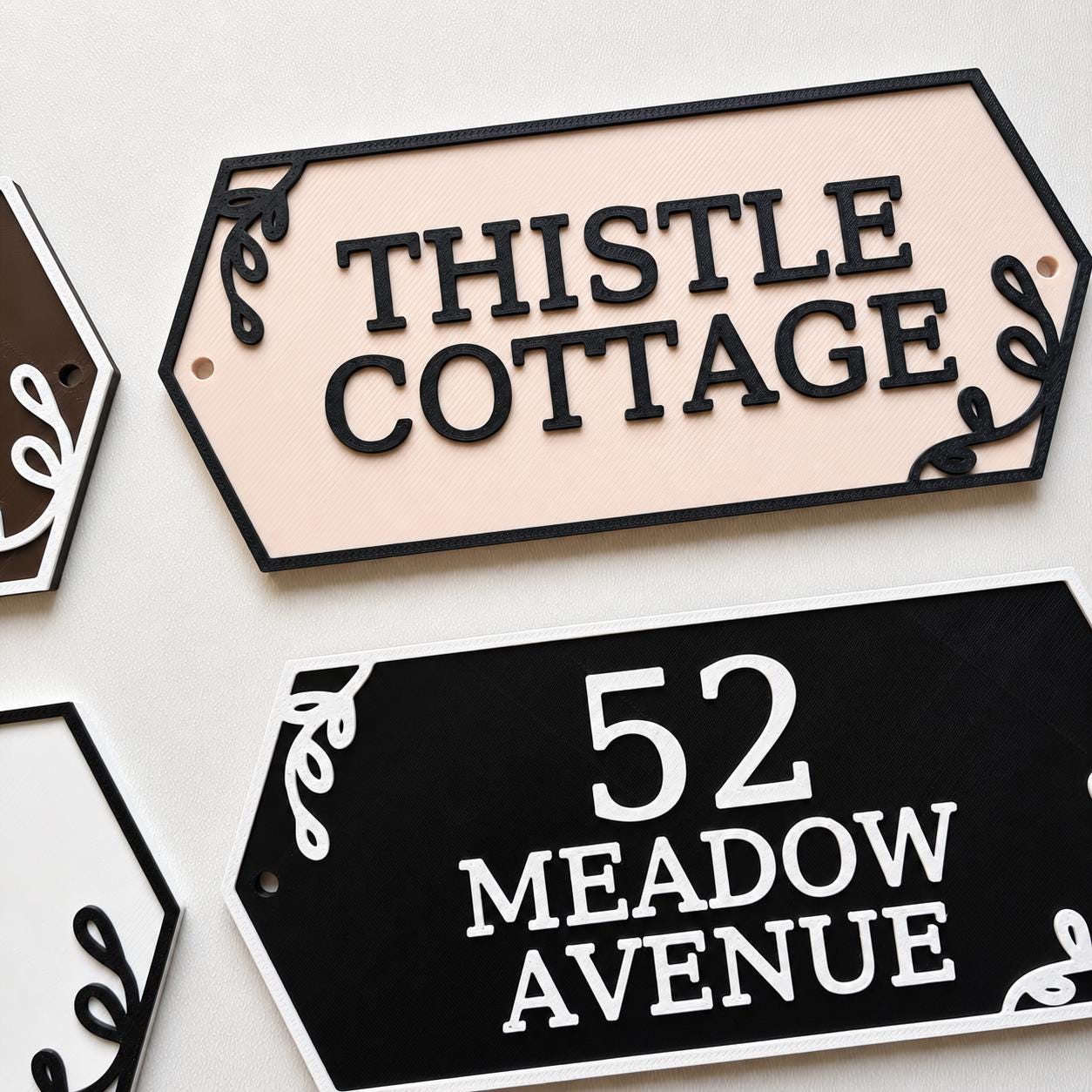 Personalised House Name Number Sign – Custom Front Door Gate Street Plate Plaque