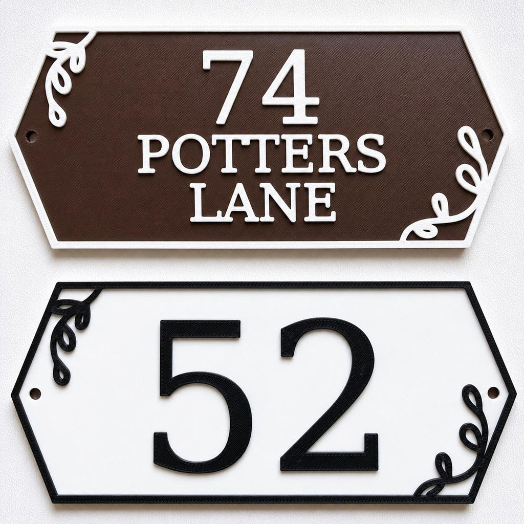 Personalised House Name Number Sign – Custom Front Door Gate Street Plate Plaque