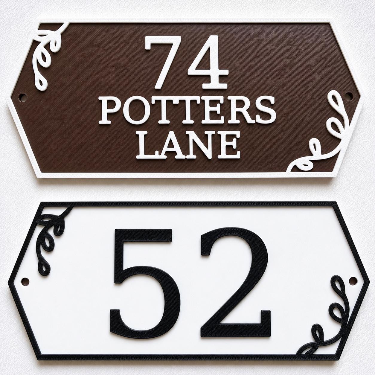 Personalised House Name Number Sign – Custom Front Door Gate Street Plate Plaque
