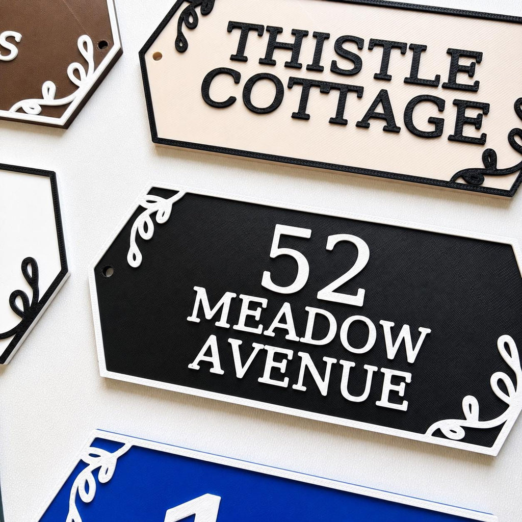 Personalised House Name Number Sign – Custom Front Door Gate Street Plate Plaque