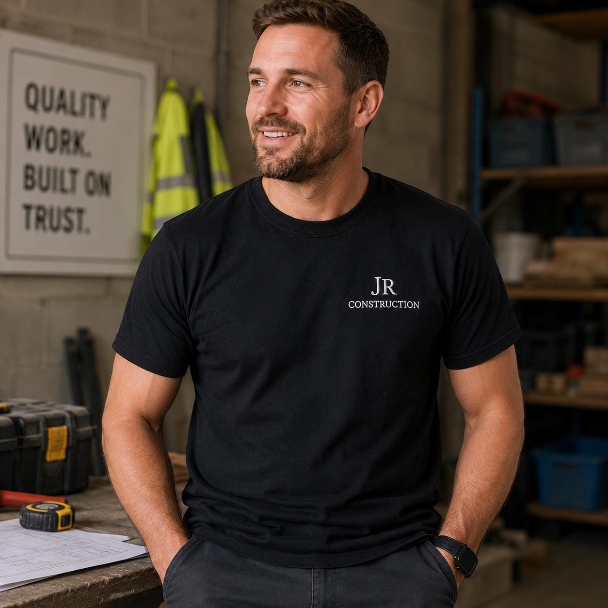 Custom Embroidered T-Shirt, Personalised Text Tee, Embroidered Name Shirt, Gift for Dad Mum, Unisex Heavy Cotton, 30 Colours S-5XL