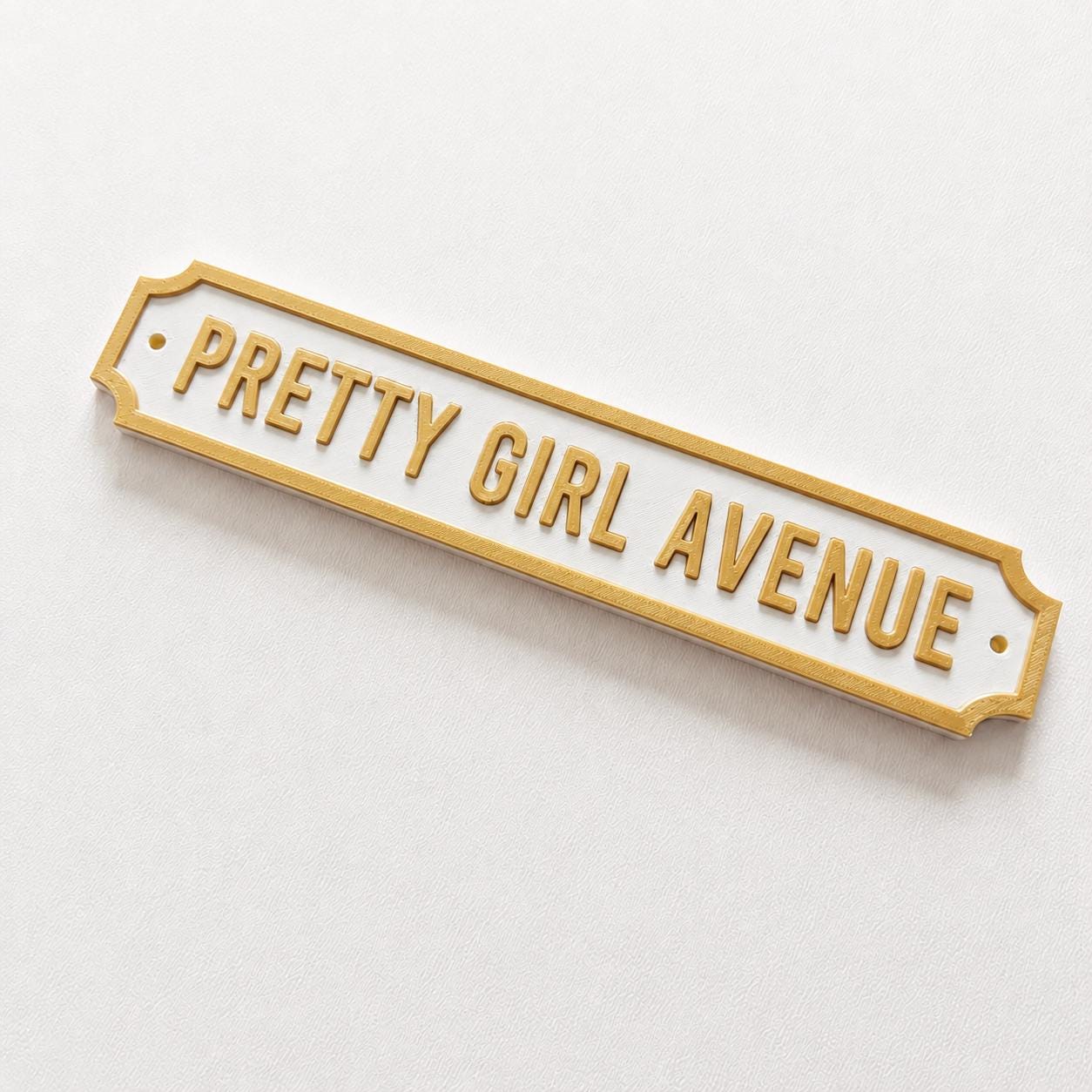 Pretty Girl Avenue Sign Girls Pink Bedroom Decor Door Decoration Plate Plaque