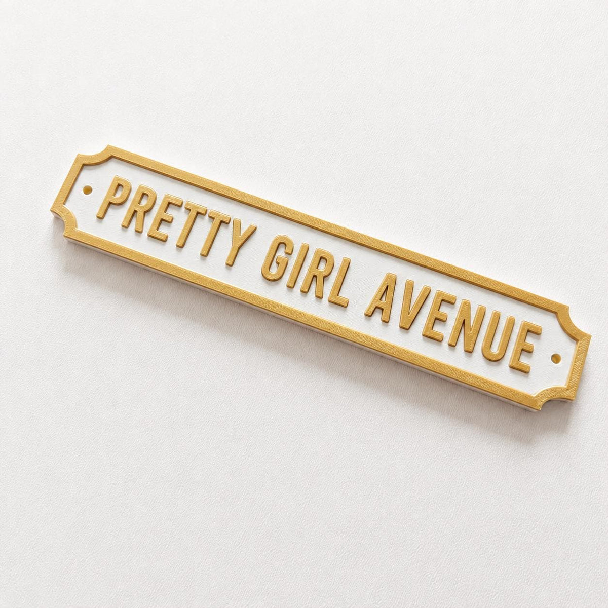 Pretty Girl Avenue Sign Girls Pink Bedroom Decor Door Decoration Plate Plaque