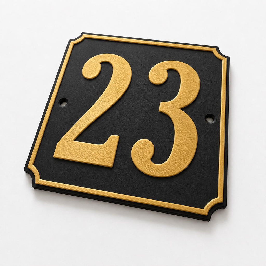 Personalised House Number Sign – Custom Home Front Door Gate Plate Plaque