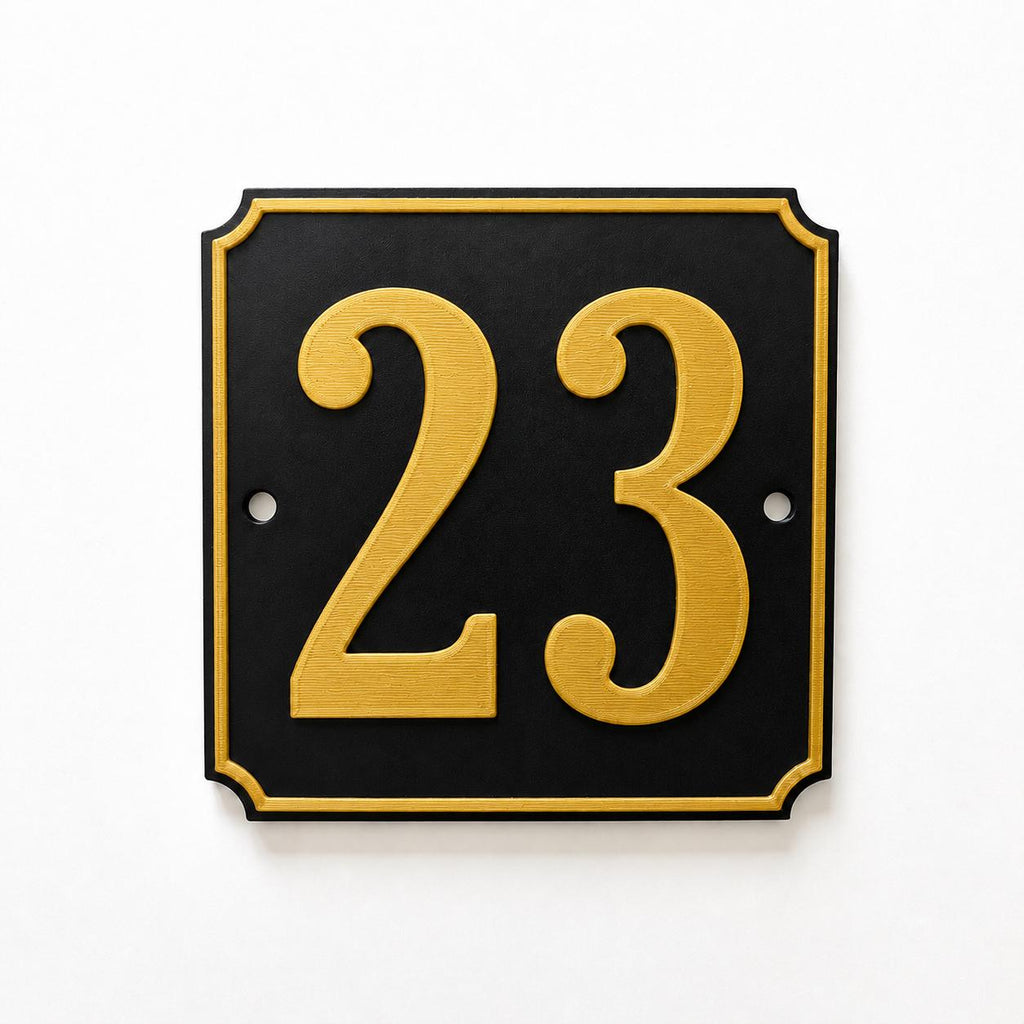 Personalised House Number Sign – Custom Home Front Door Gate Plate Plaque