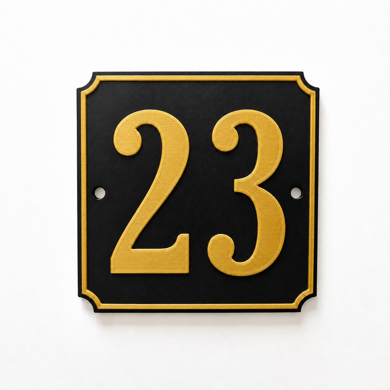 Personalised House Number Sign – Custom Home Front Door Gate Plate Plaque