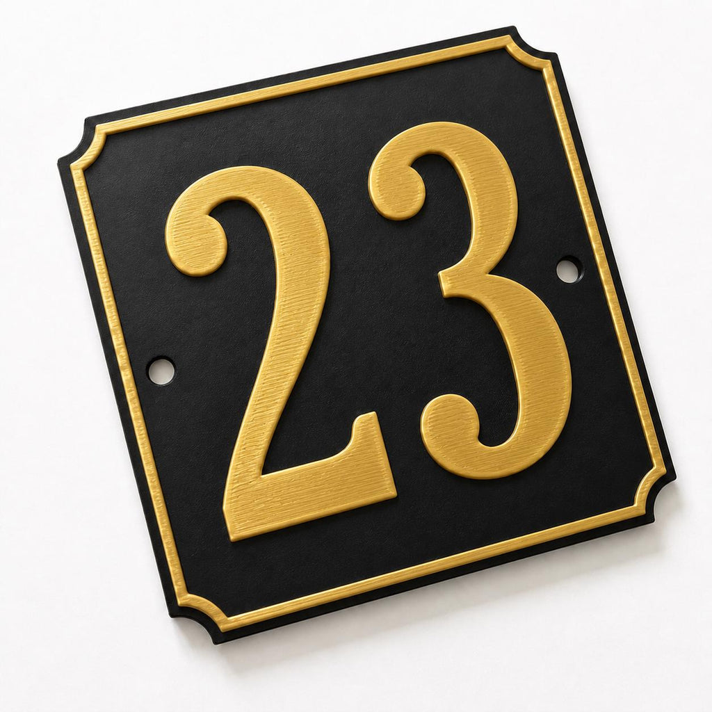 Personalised House Number Sign – Custom Home Front Door Gate Plate Plaque