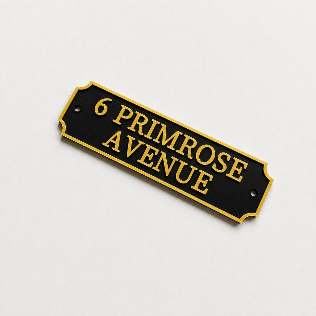 Personalised Text Sign Custom House Name Plaque Garden Wall Plate Memorial Bench