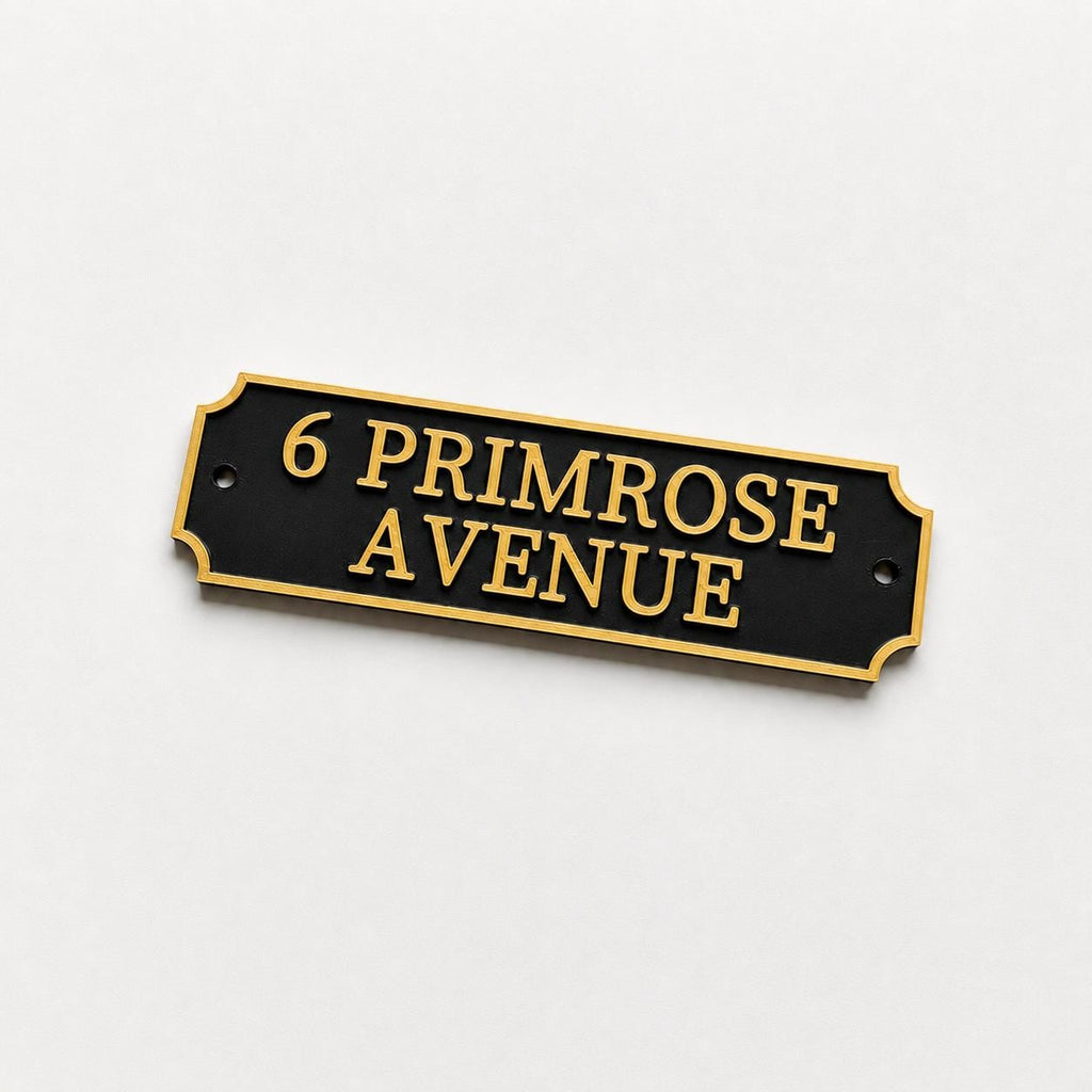 Personalised Text Sign Custom House Name Plaque Garden Wall Plate Memorial Bench