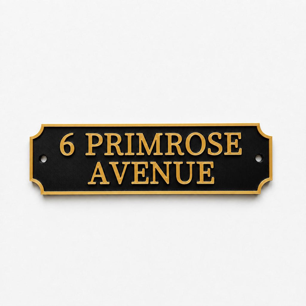 Personalised Text Sign Custom House Name Plaque Garden Wall Plate Memorial Bench