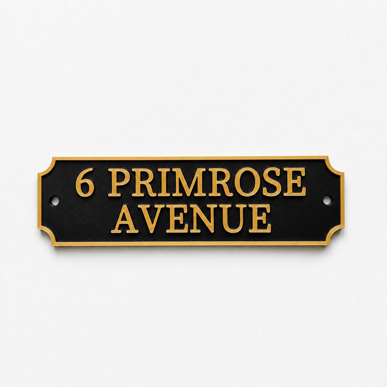 Personalised Text Sign Custom House Name Plaque Garden Wall Plate Memorial Bench