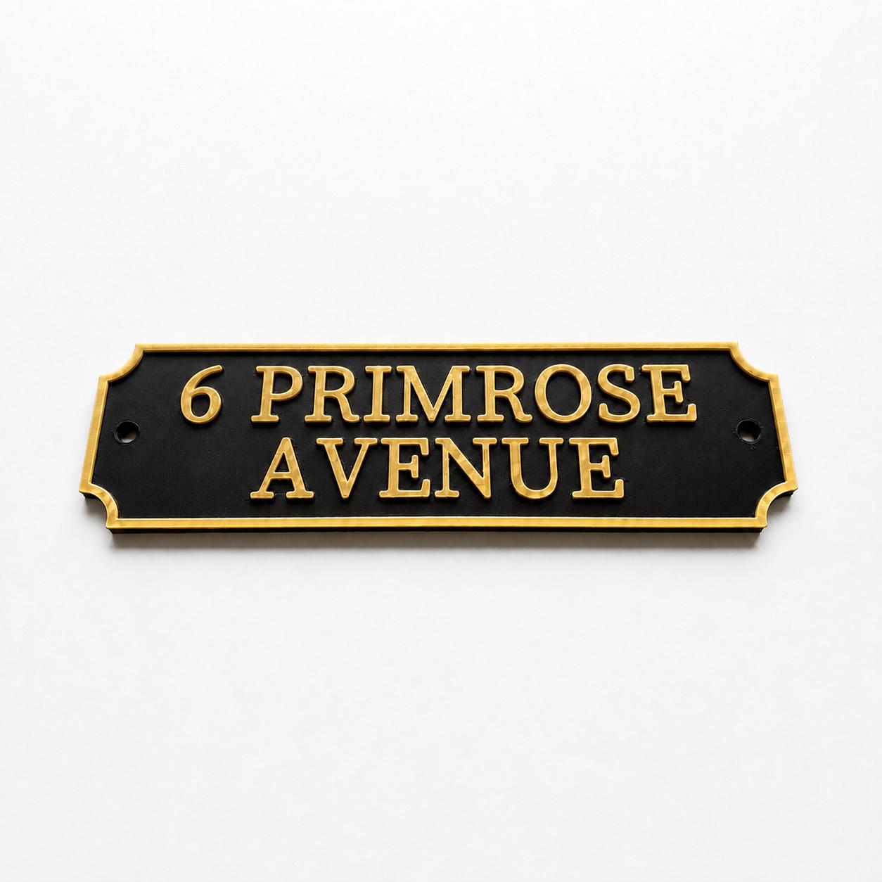 Personalised Text Sign Custom House Name Plaque Garden Wall Plate Memorial Bench