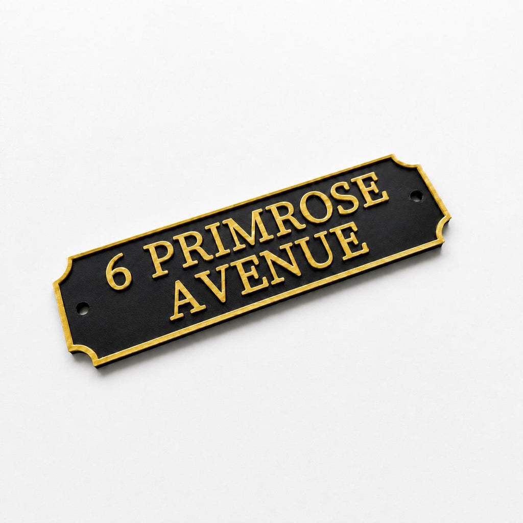 Personalised Text Sign Custom House Name Plaque Garden Wall Plate Memorial Bench