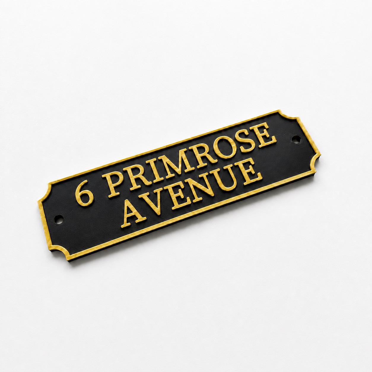Personalised Text Sign Custom House Name Plaque Garden Wall Plate Memorial Bench