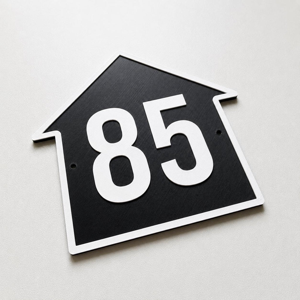 Personalised House Number Sign – Custom Home Front Door Gate Plate Plaque