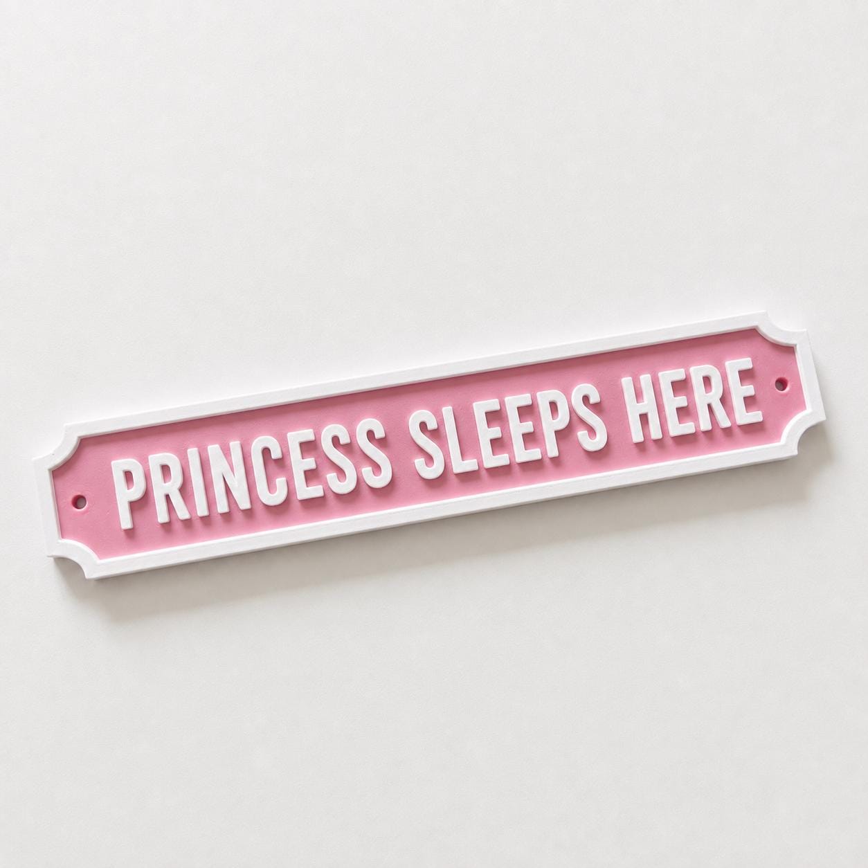 Princess Sleeps Here Sign Girls Pink Bedroom Decor Door Decoration Plate Plaque