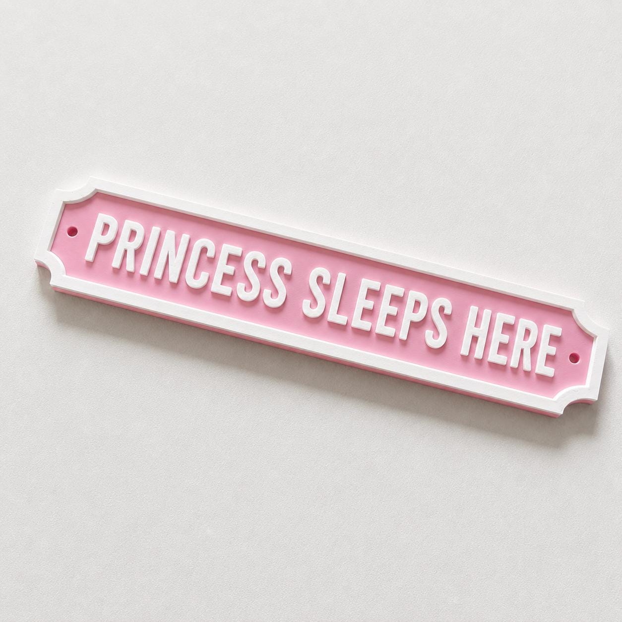 Princess Sleeps Here Sign Girls Pink Bedroom Decor Door Decoration Plate Plaque