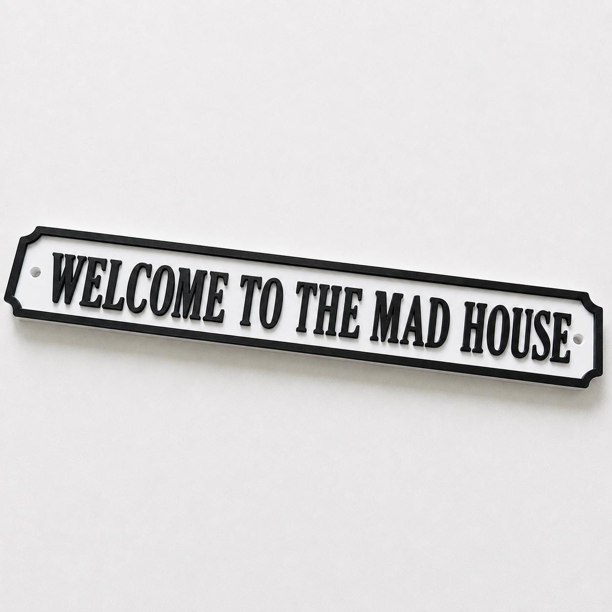 Welcome To The Mad House Sign New Home Kitchen Bar Dining Room House Decoration