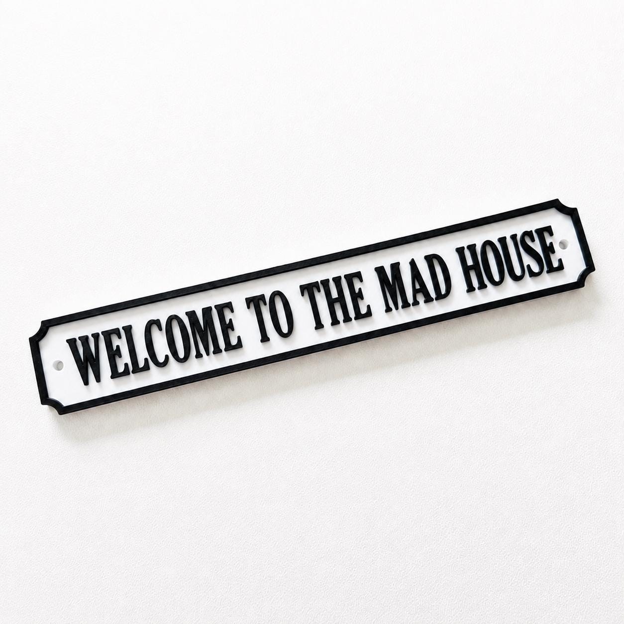 Welcome To The Mad House Sign New Home Kitchen Bar Dining Room House Decoration