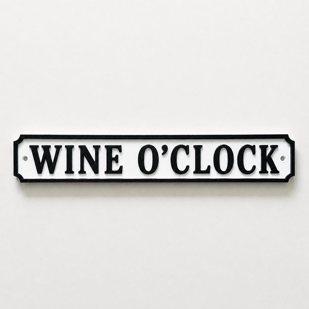 Wine O'Clock Sign – New Home Kitchen Bar Dining Room House Decoration Drinking