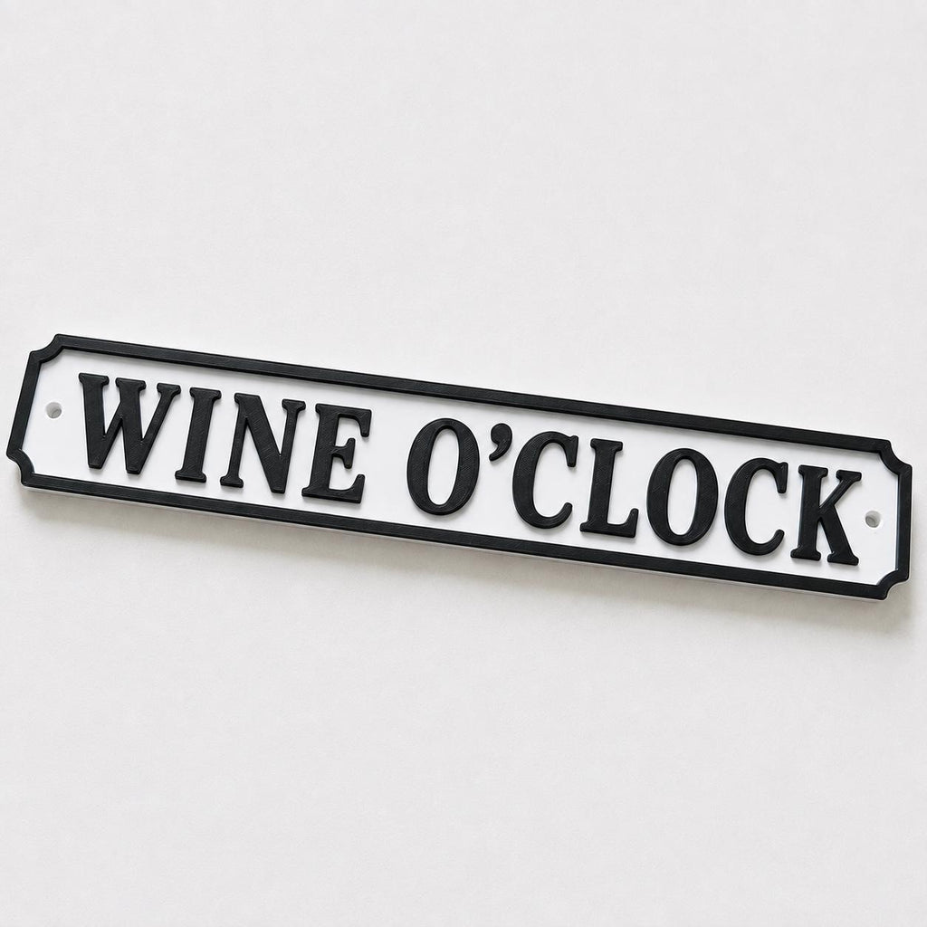Wine O'Clock Sign – New Home Kitchen Bar Dining Room House Decoration Drinking