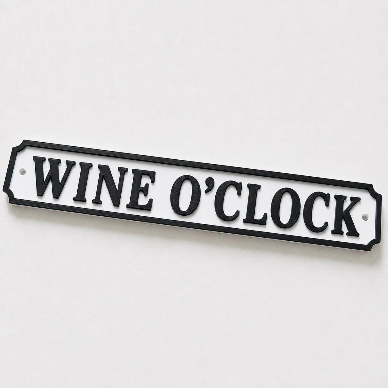 Wine O'Clock Sign – New Home Kitchen Bar Dining Room House Decoration Drinking