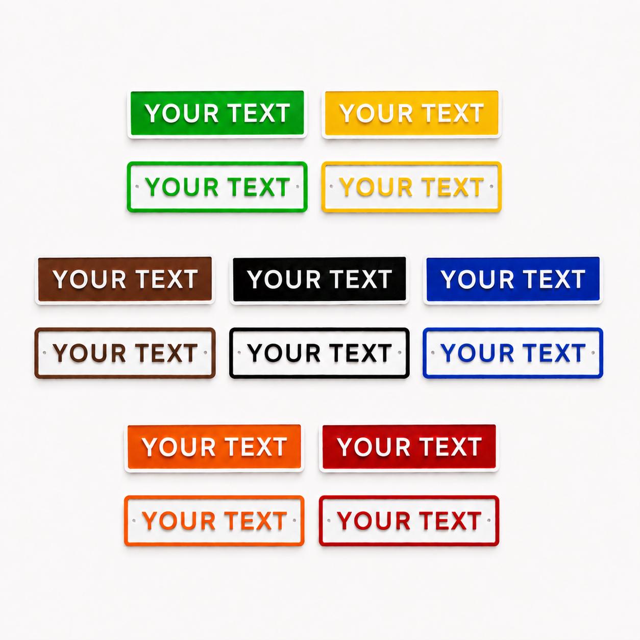 Personalised Your Text Sign – Custom Street Road House Decoration Plate Plaque